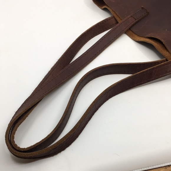 Portland Leather Goods  Dark Brown Leather Tote Bag - Picture 10 of 16
